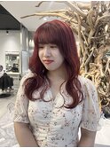 ボルドーカラー/韓国ヘア【佐々木麻衣】