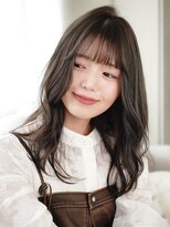 ヘアーメイクパウダー 天王寺寺田町店(Hair make powder) 小顔前髪ワンカールレイヤーカット黒髪ネビージュボブウルフ
