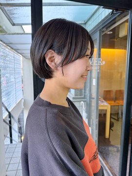 ハピネス 河原町店(Happiness) 前髪無し 伸ばしかけショートボブ 京都美容室 進詩織