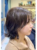 ウェーブミディアム似合わせカットメルティカラーショート/大宮