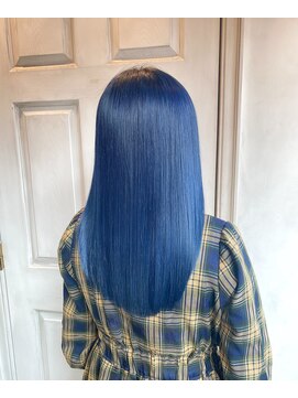 アロマ ヘアー ルーム 新宿3号店(AROMA hair room) 美髪のままにイメチェン☆ケアブリーチのブルーカラー☆