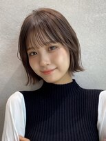 オーラ オモテサンドウ(Aura omotesando)&nbsp;透明感カラー×ワンカールで可愛いレイヤーボブ