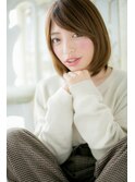 とろみカラーで小顔☆前下がりエレガンス大人ボブ【cuore松戸】
