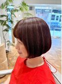 白髪ぼかしボブ