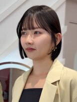 ロンドヴァリー 渋谷店(Lond vallee)&nbsp;地毛風ストレートで作るぷつっと顎ラインボブ