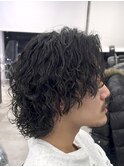 MEN’S HAIR/サーフカール/刈り上げセンターパート