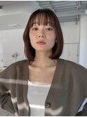 内巻き長めボブ 似合わせ顔周りカット顔まわりレイヤーカット
