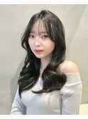 コテ巻き韓国ヘアくびれヘア