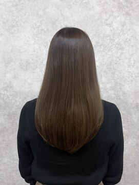 ミニム ヘアー(minim hair) 【minim×りの】ブリーチなしオリーブベージュ