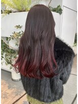 オーセンヘア(AUTHEN.HAIR) (mutsumi.)チェリーレッド*グラデーション