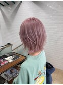 横浜西口/グレーヘアー メテオストレート ひし形レイヤーボブ 