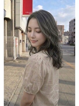 アッシュ 川崎店(Ash) バレイヤージュ　グレージュ　ブリーチあり