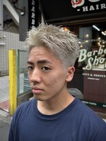 ソリズ ヘア クルー 池袋(SOLIZ HAIR CREW)&nbsp;バチイケ！スパイキーホワイトブロンド
