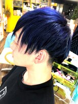 ヘアークリエーション アンベリール(hair creation embellir) ブリーチからのネイビーブルー