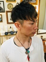 デュエルヘアー グルーミングショップ(DWELL HAIR. GROOMING SHOP) パーマ/ツーブロック×グランジマッシュスタイル