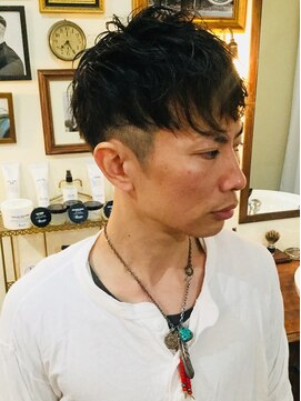デュエルヘアー グルーミングショップ(DWELL HAIR. GROOMING SHOP) パーマ/ツーブロック×グランジマッシュスタイル