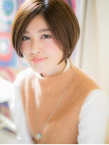 ブルー(BLUE)&nbsp;*CUORE水戸*…きちんと感♪大人可愛い小顔ワンサイドショートb