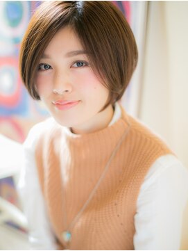 ブルー(BLUE) *CUORE水戸*…きちんと感♪大人可愛い小顔ワンサイドショートb