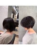 アヴァロン(AVALON)&nbsp;【mag  ginza】大人の立体感丸みショートボブ×ヌードベージュ