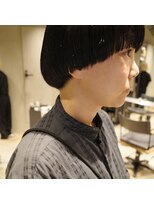 ビビト(bibito)&nbsp;bibito 黒髪マニッシュなマッシュボブ　切りっぱなしボブ