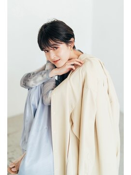 フォト 新宿(foto) グレーベージュ前髪パーマレイヤーカットダブルカラー髪質改善