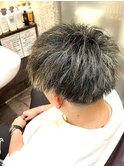 オールツーブロック/金メッシュ/ナチュラル/メンズ/イケメン