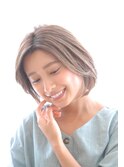 前髪アレンジ◎ 30代、40代　大人かわいい丸みショート