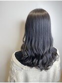暗髪でも透明感!ダークグレージュ