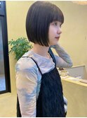 ケアカラー透明感カラーボブ