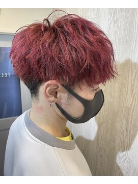 テーラヘアー 牛久店(TELA HAIR) カーディナルレッド×無造作マッシュ【TELAHAIR牛久】