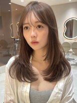 サイン 渋谷(SIGN) 韓国ヘアーハッシュカットレイヤーカットベージュブリーチ無し