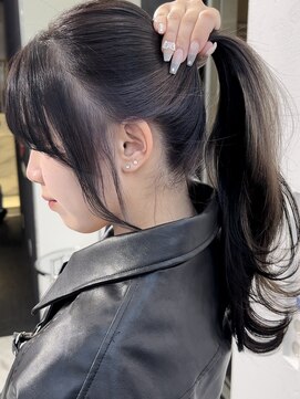 ミーム 原宿 表参道(meme) "インナーカラー×ポニーテール