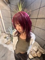 ゼスト フィーノ(ZEST fino)&nbsp;ボルドーカラー/レイヤーウルフ/ザクザクレイヤー/レッドカラー