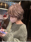ラベンダーミルクティー×ショートボブ