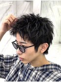 スパイキーショート/アップバング/ツイストパーマ/メンズパーマ