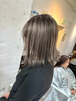 ブレンド 渋谷(BLend)&nbsp;前髪ハイライトカラー似合わせカットウェーブミディアム