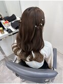 ねじりハーフツイン　渋谷ヘアメ　アイドルヘア
