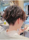 緩いツイストパーマ×刈り上げショート　フクザワ