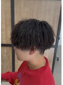 大分メンズ刈り上げマッシュツイストスパイラルパーマスタイル