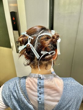 オーブ ヘアー リリー 博多2号店(AUBE HAIR lily) 結婚式ボブスタイルのヘアセット