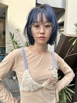 スリーエヌ(NNN) face layer bob × blue