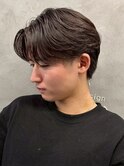 ツーブロック×ニュアンスパーマ◎爽やか黒髪センターパート
