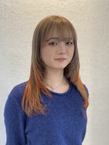 コード 四条河原町駅店(CHORD)&nbsp;ミルクティーベージュ/エンドカラー/オレンジ/デザイン/京都