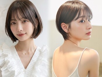 ジーナ 銀座中央通り(Zina)の写真/[#小顔#似合わせカット］【似合わせカット+アイロン仕上げレクチャー￥4900】今季の抜け感ショート[銀座]