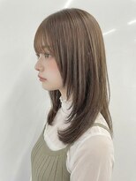 カバーヘア 上尾西口店(COVER HAIR) 秋カラー韓国風くびれミディアムレイヤー/ミントべージュp上尾