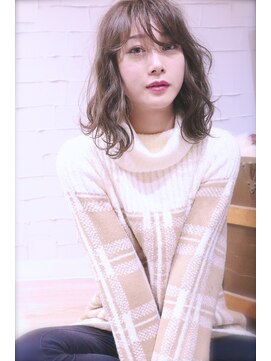 ホラン(HoLan) 【HoLan】波ウエーブxセミウエットxシースルーバングxベージュ