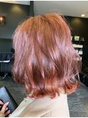 外ハネ、インナーカラー