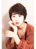 大人ショート×艶感ブラウン