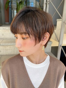 ロンド ストラーダ 心斎橋(Lond strada) ショート×ハイライト白髪ぼかし×マチルダボブ[心斎橋]