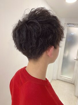 グランドライン(GRAND LINE) 《GRANDLINE友田千栄》ツイストスパイラルパーマ ブルーブラック